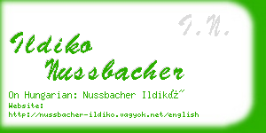 ildiko nussbacher business card